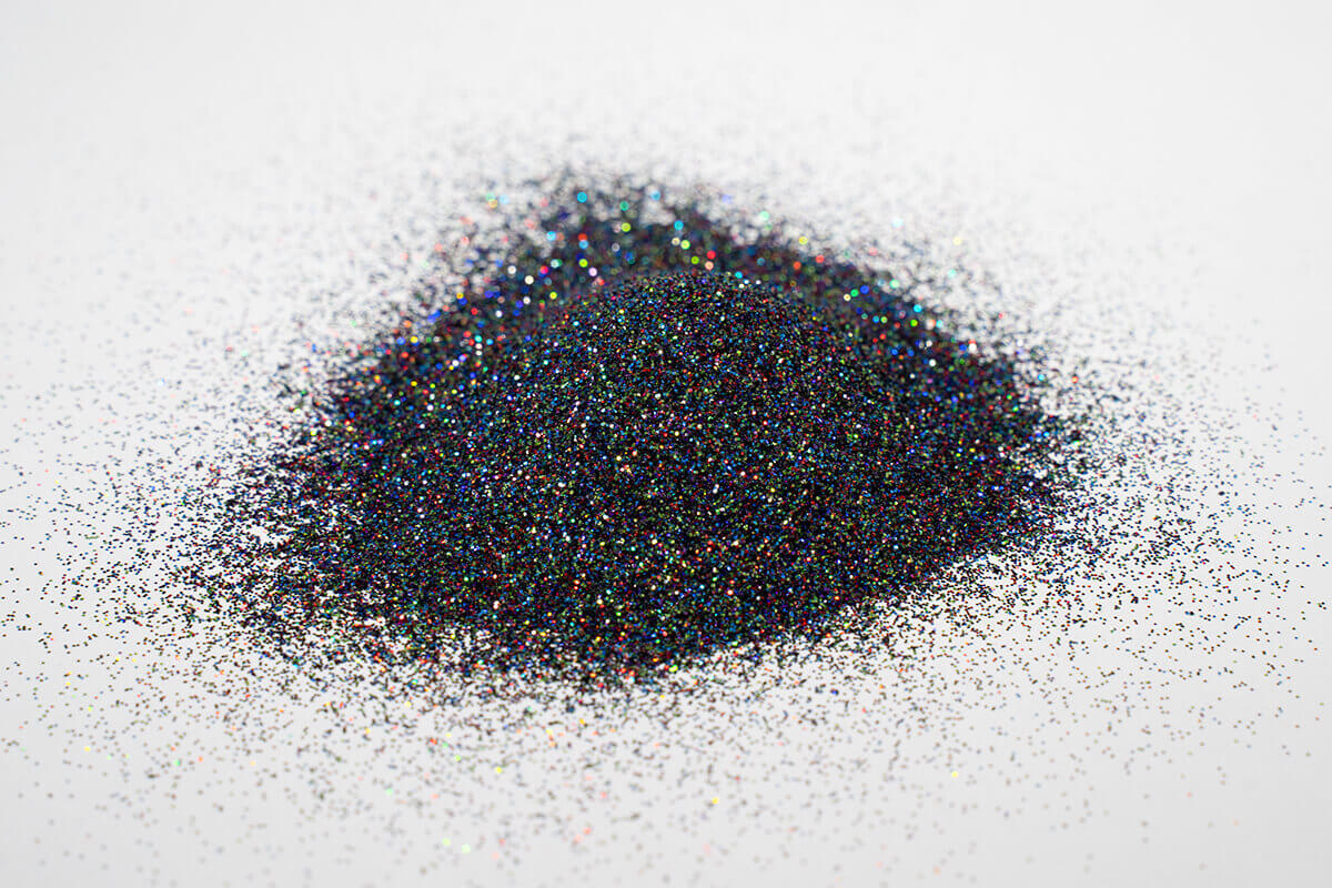 ՍԵՎ ՀՈԼՈԳՐԱՖԻԿ փոշի-փայլային գունանյութ (BLACK Holographic GLITTER POWDER)